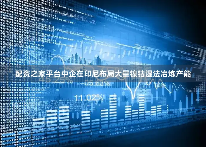 配资之家平台中企在印尼布局大量镍钴湿法冶炼产能